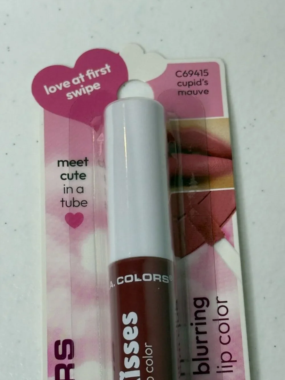 L.A. Colors Cloud Kisses Blurring Lip Color Cupids Mauve C69415 New